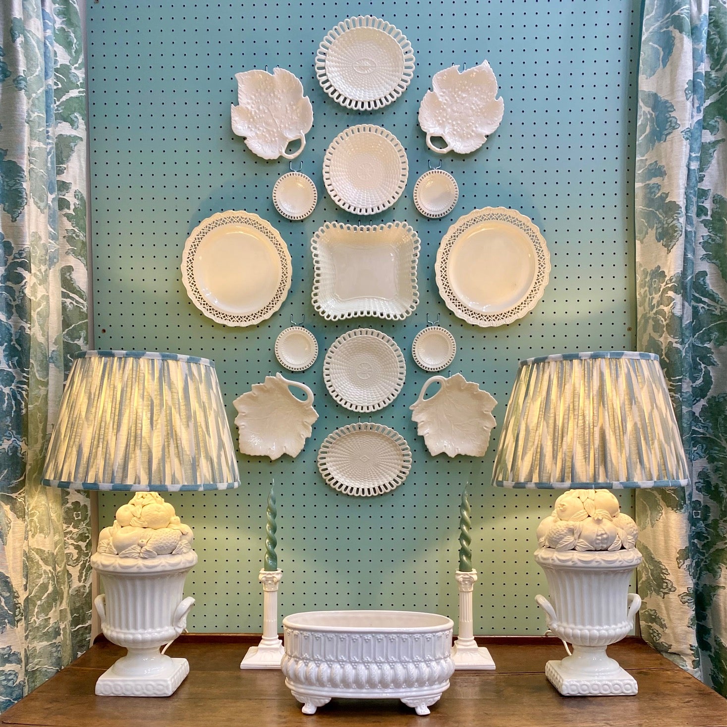 Antique Leeds Creamware Display