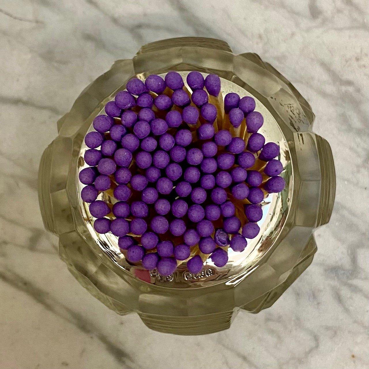 Cross Hatch Cut Glass Pattern Match Striker