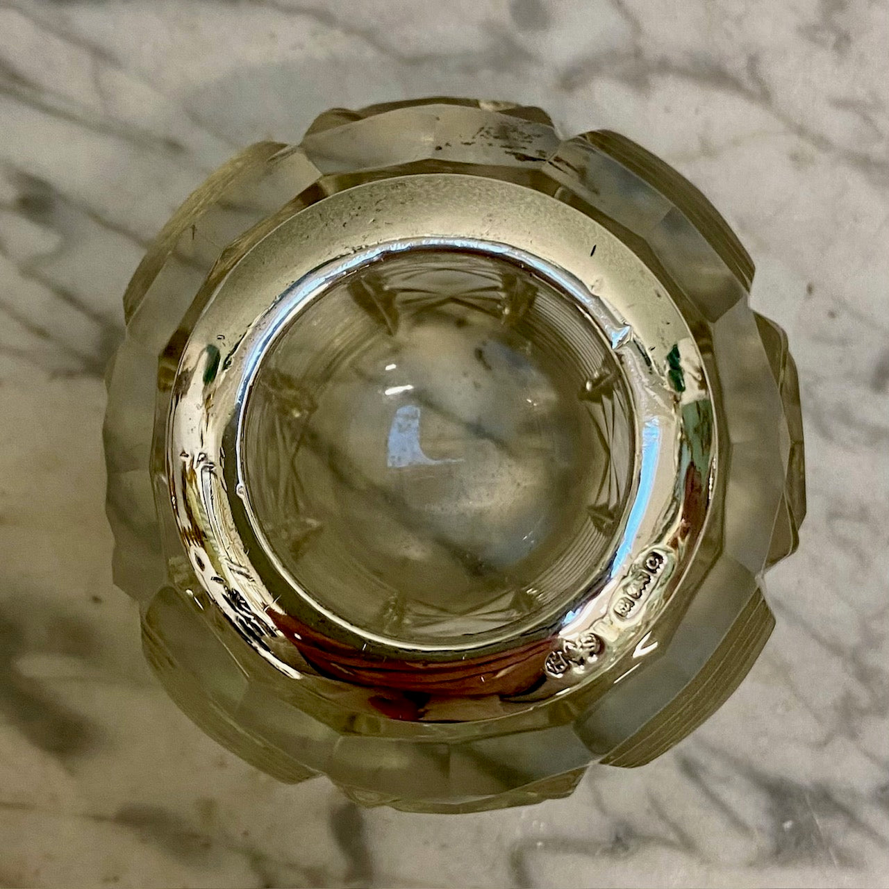 Cross Hatch Cut Glass Pattern Match Striker