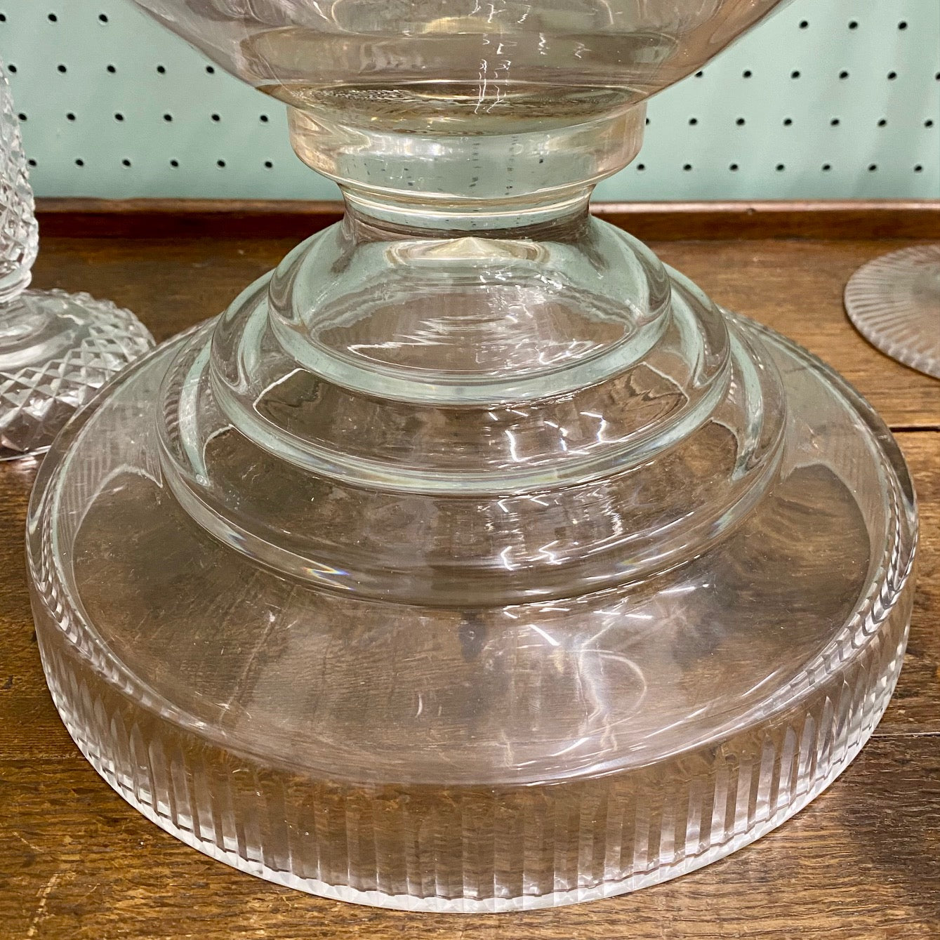 Pair Enormous 1920's Glass Apothecary Jars