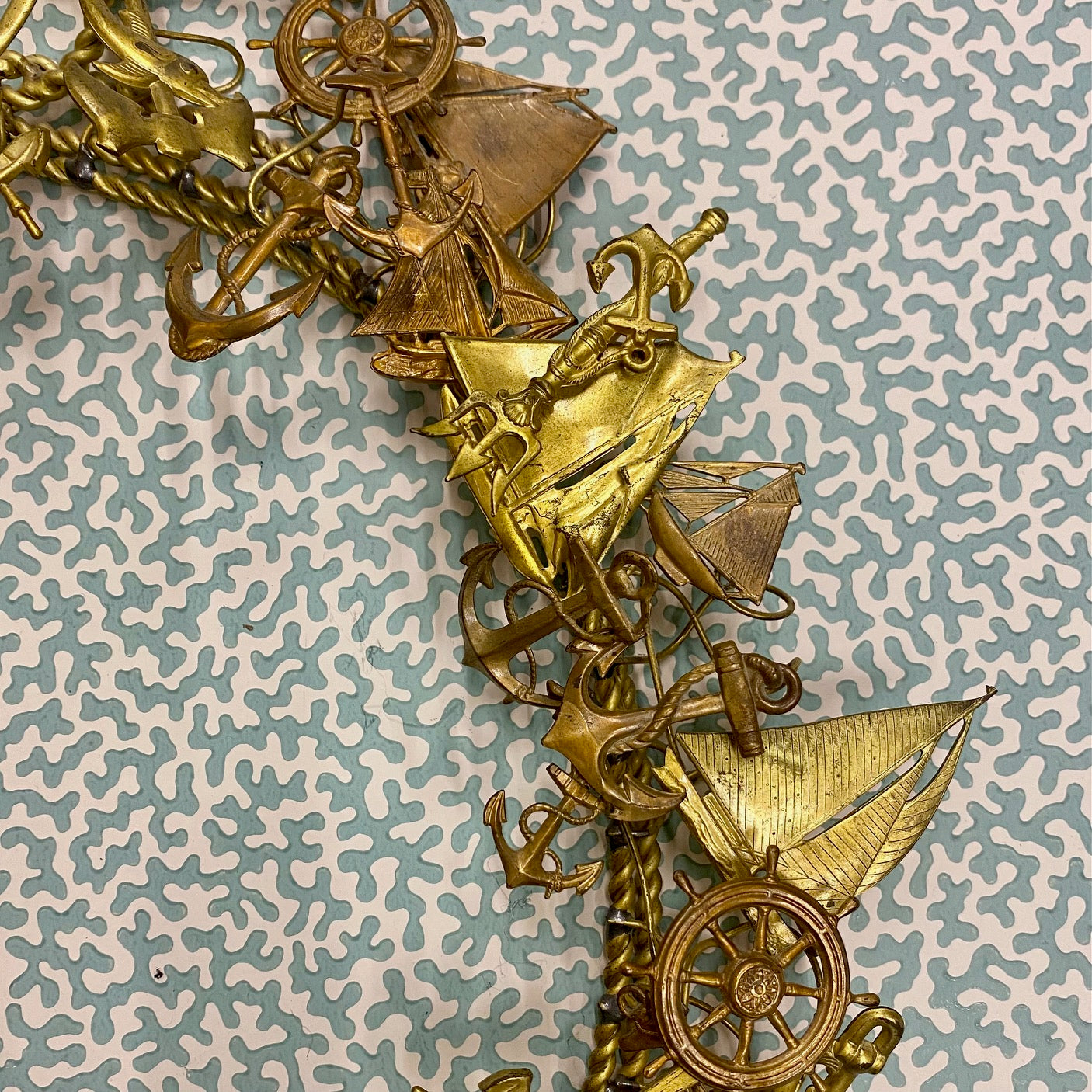 Vintage Brass Nautical Wreath