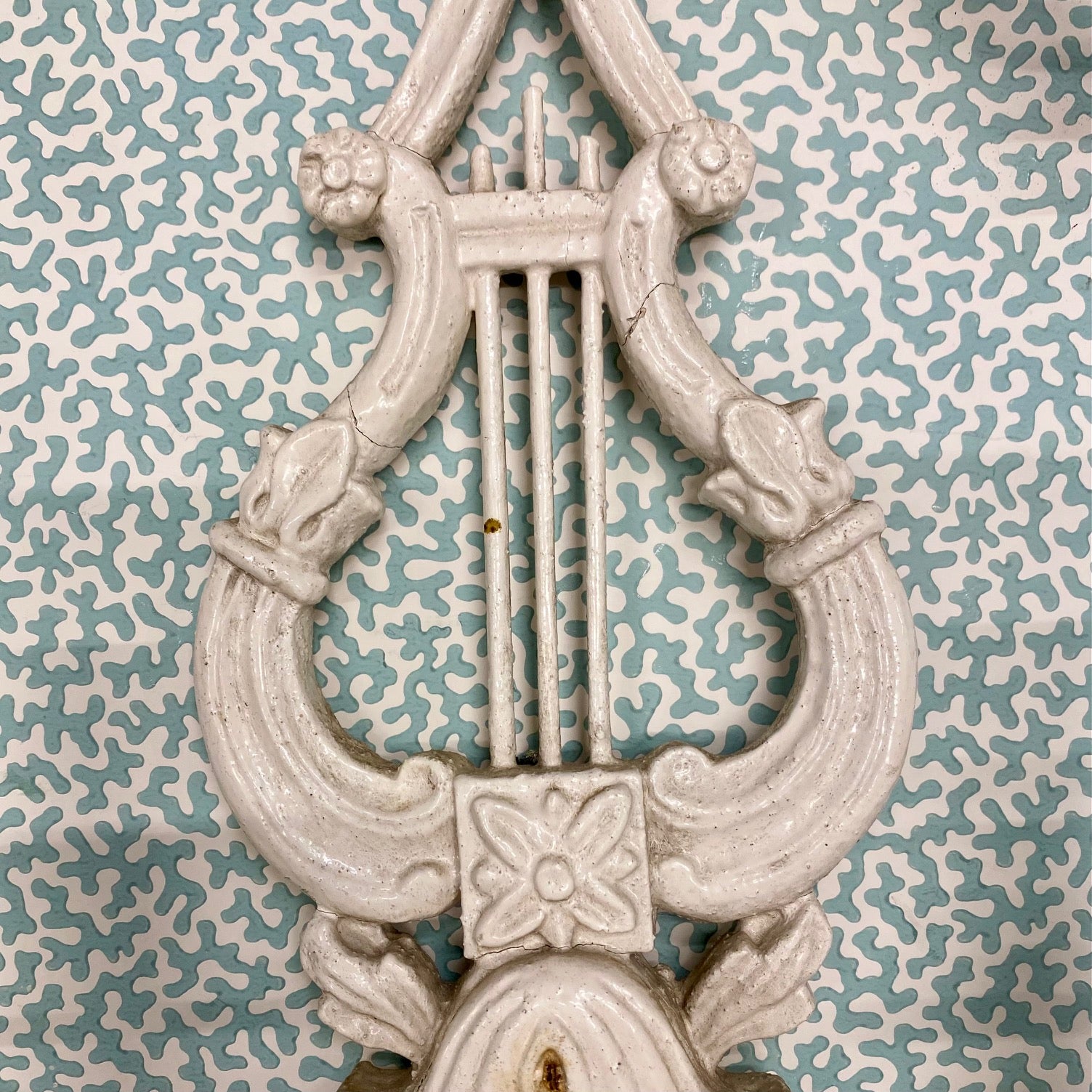 Trio Vintage White Painted Sconces