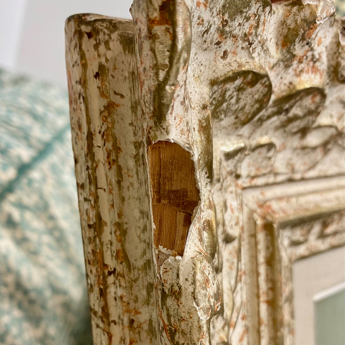 ANTIQUE FRENCH MIMOSA OIL PAINTING