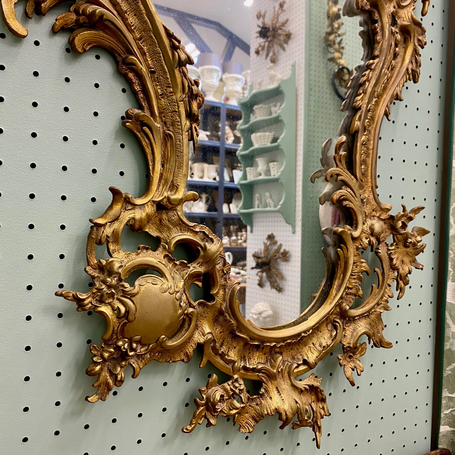 Pair of Victorian Gilt Bronze Mirrors c.1880