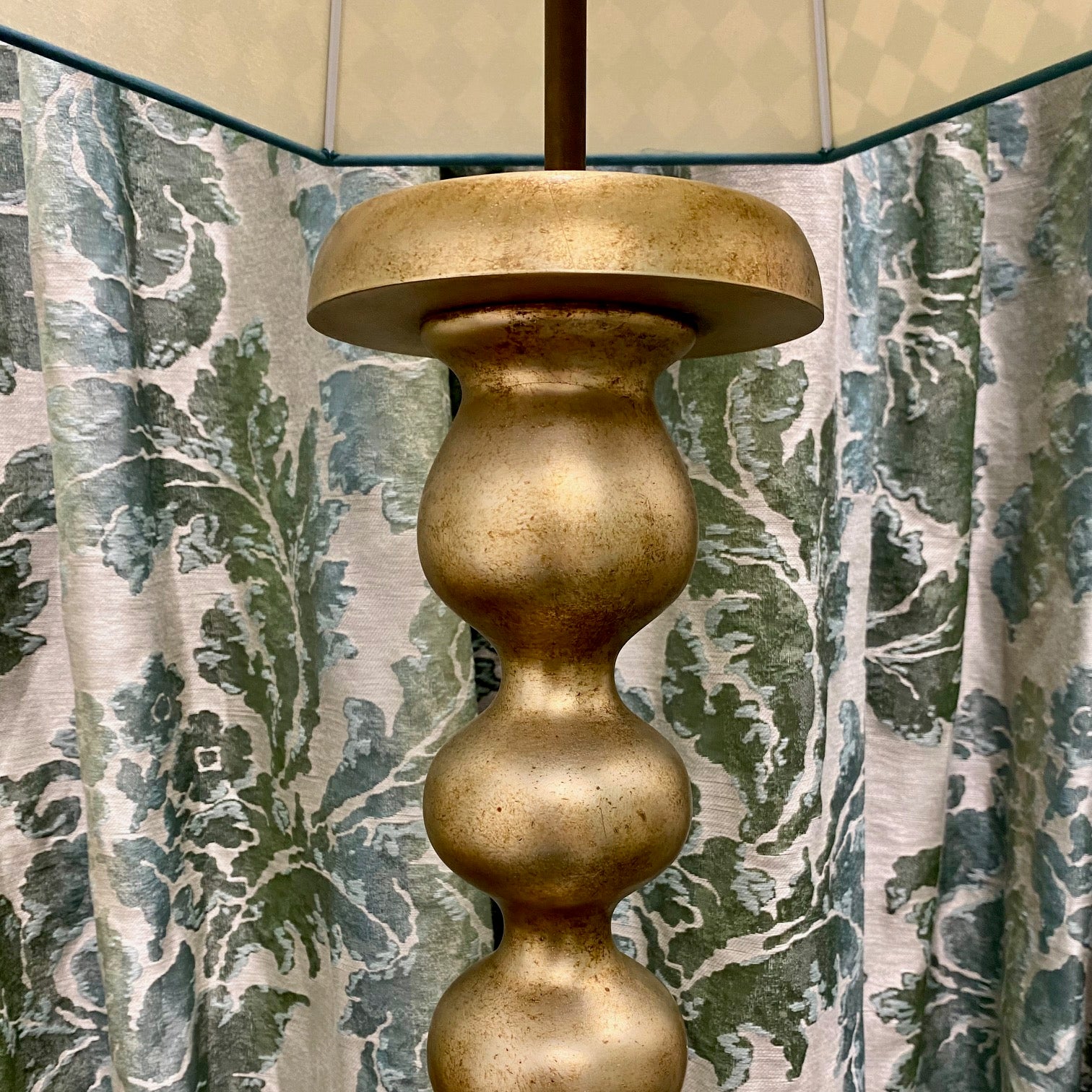 Vintage Julian Chichester 'Bobble' Standard Lamp in Antique Pale Gold