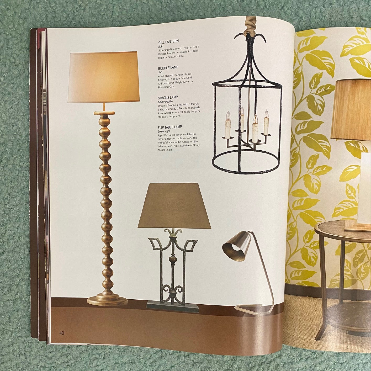 Vintage Julian Chichester 'Bobble' Standard Lamp in Antique Pale Gold