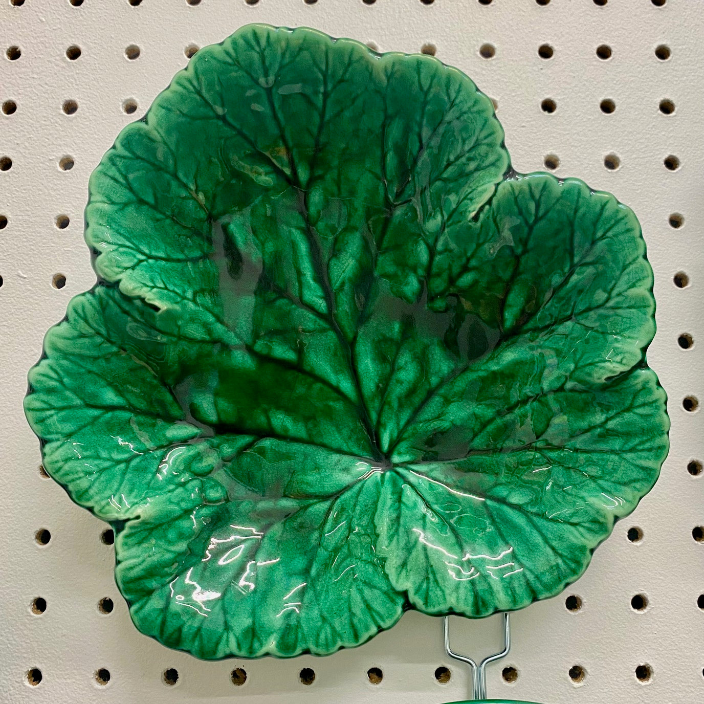 Large Antique Green Leaf Wall Display