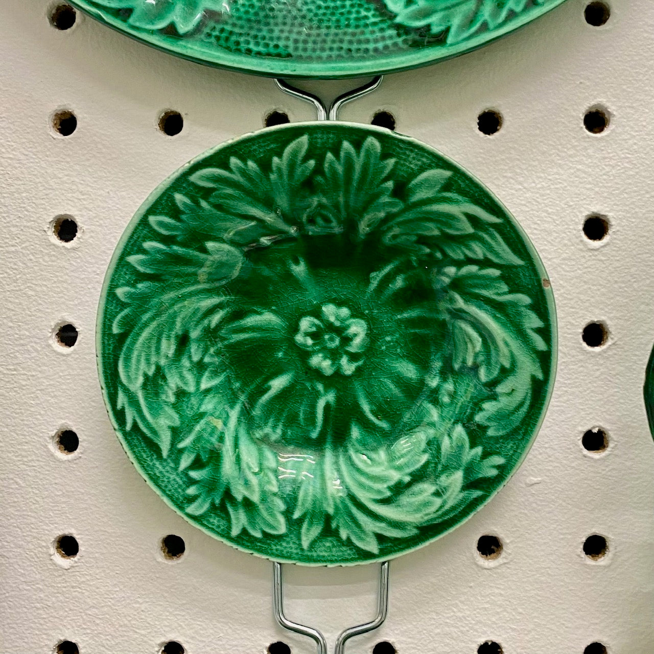 Large Antique Green Leaf Wall Display