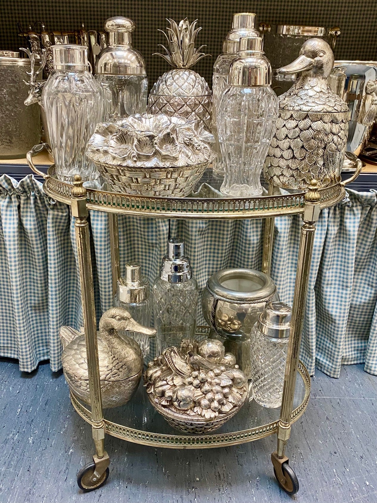 ART DECO 1920'S LARGE SILVER PLATED COCKTAIL SHAKER X52