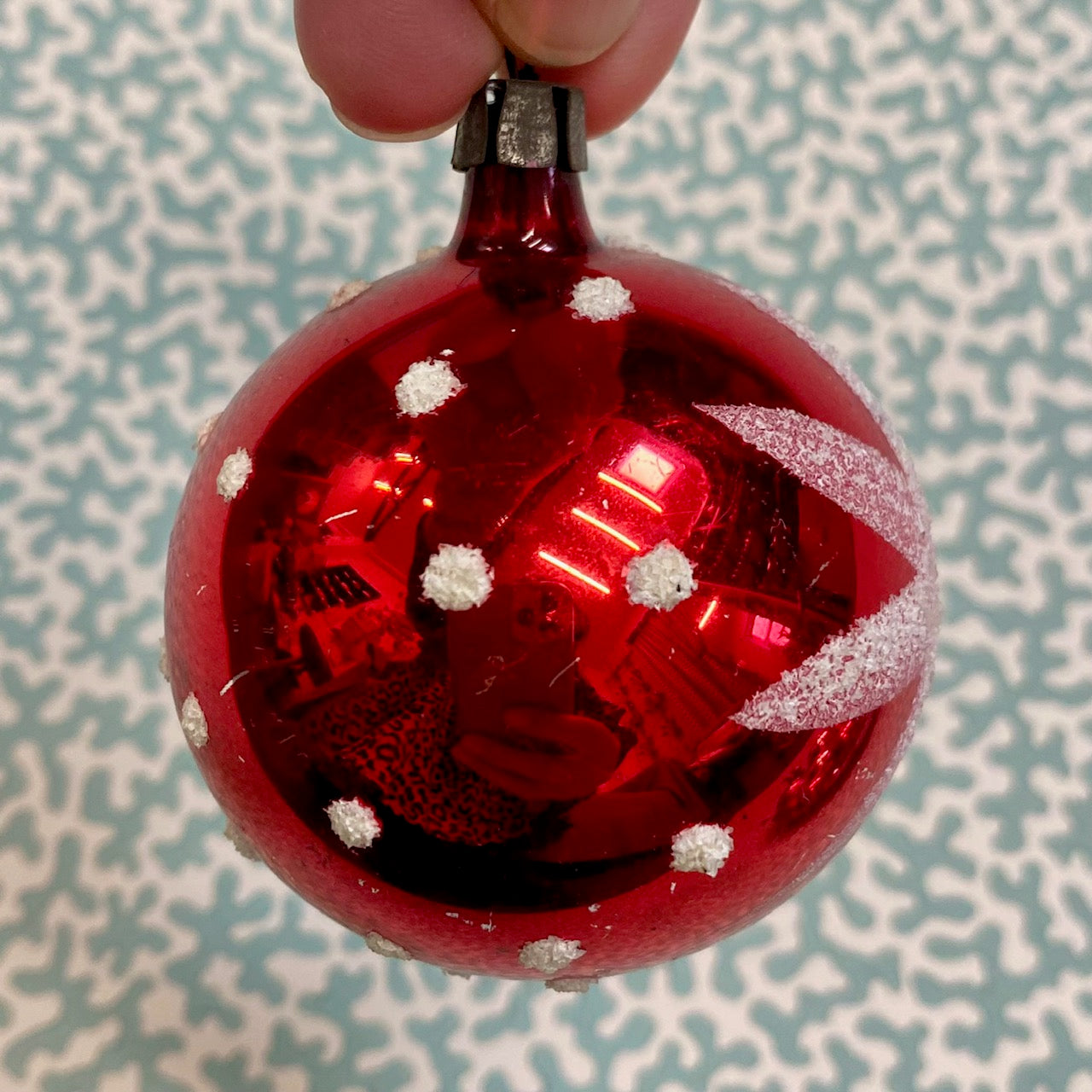 Vintage Red Mercury Glass Baubles