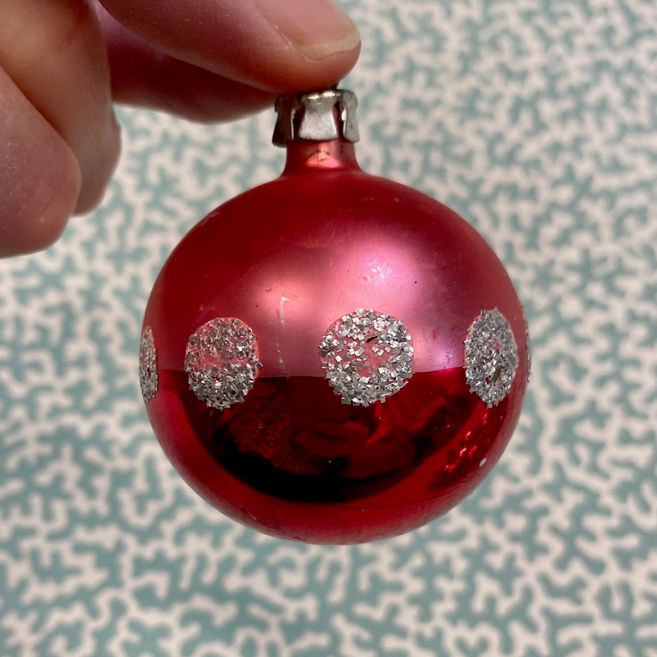 Vintage Red Mercury Glass Baubles