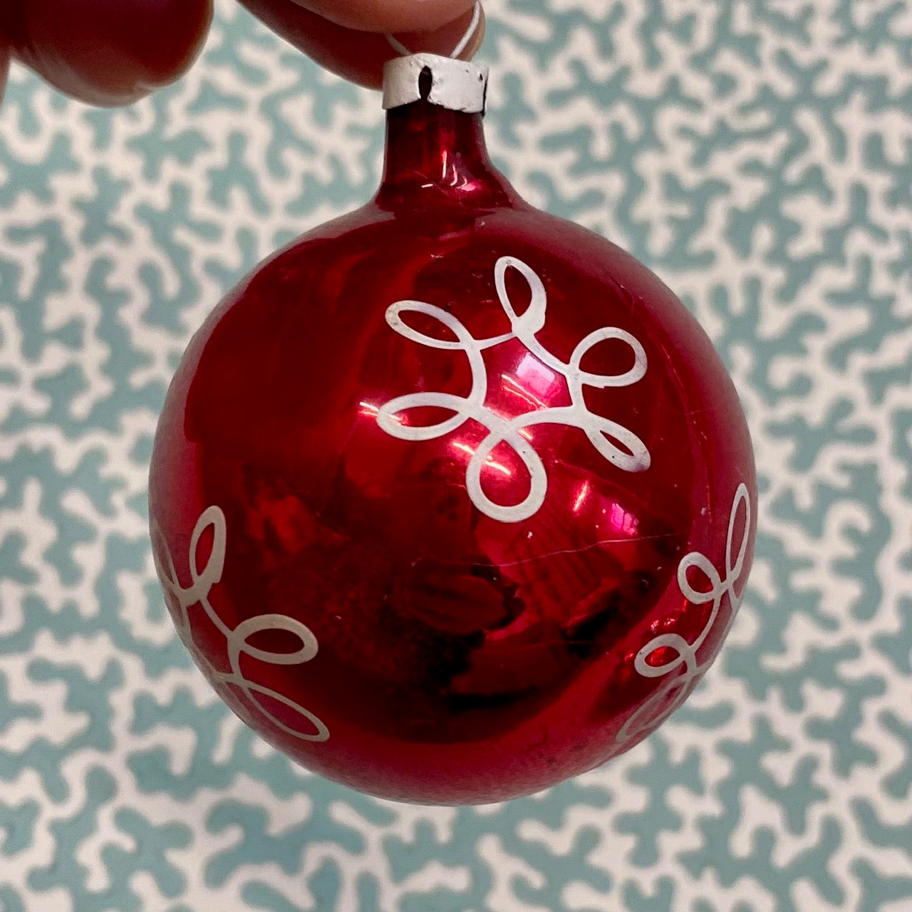 Vintage Red Mercury Glass Baubles