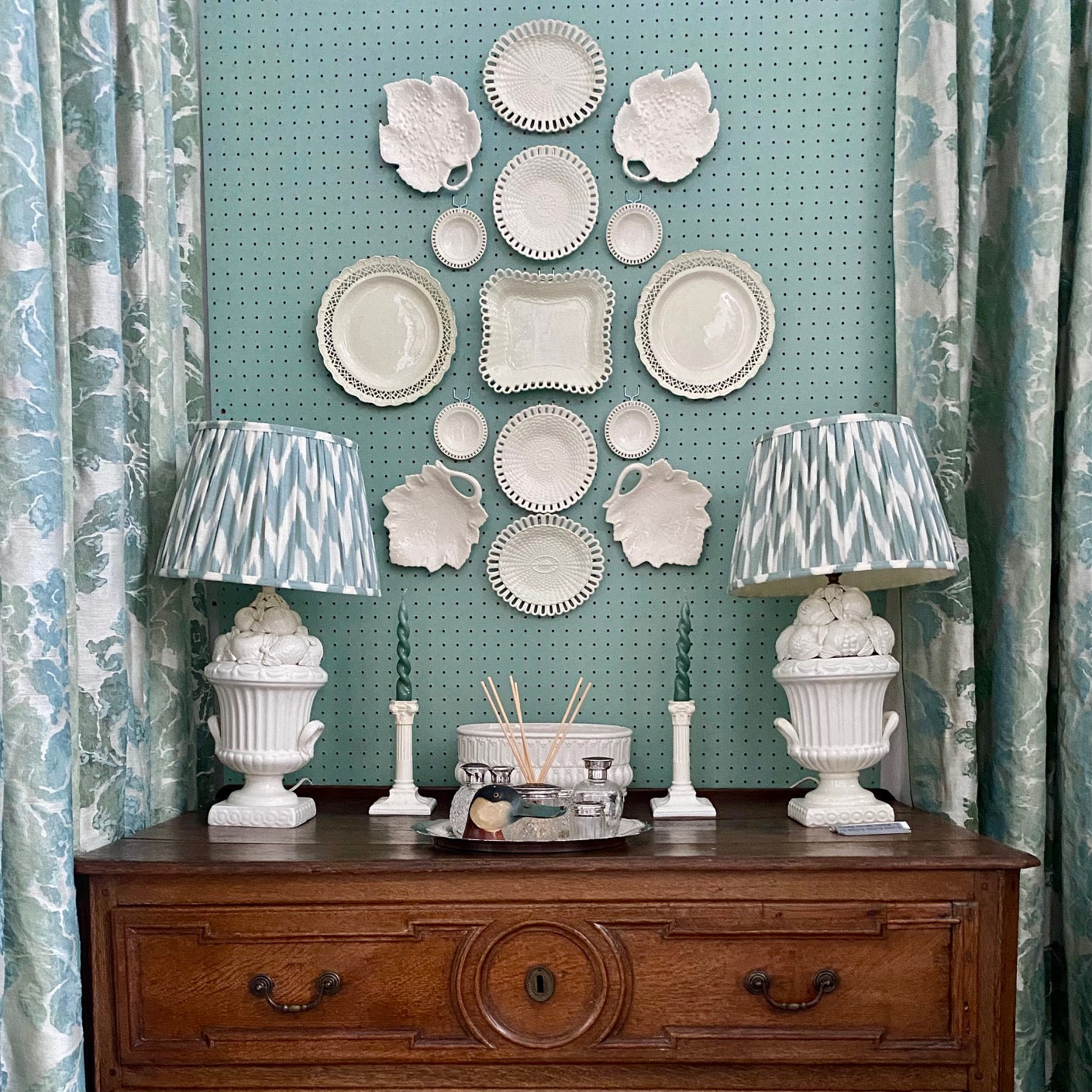 Antique Leeds Creamware Display